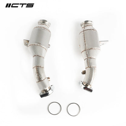 CTS Turbo HIGH-FLOW cat set for Mercedes Benz C43 C400 C450 E43 E400 E450 with M276 engine